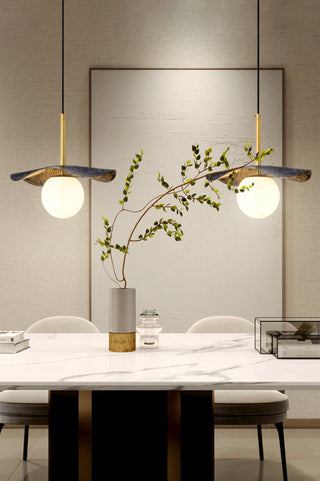 Alabaster Montera Brass Pendant Light