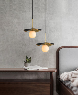 Alabaster Montera Brass Pendant Light