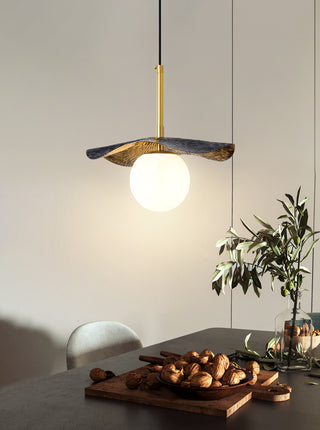 Alabaster Montera Brass Pendant Light