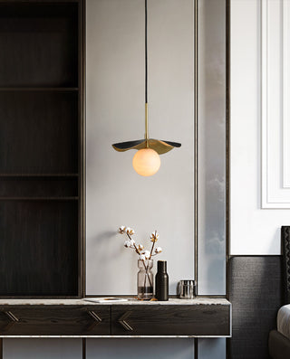 Alabaster Montera Brass Pendant Light