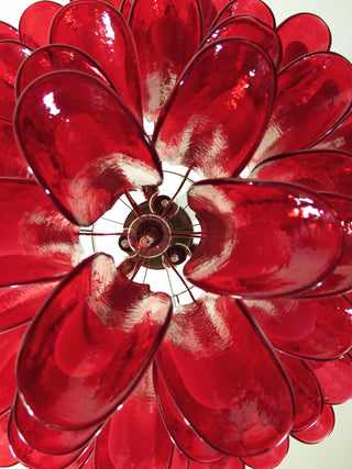 Murano 53 Red Petals Chandelier