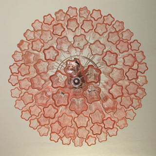Murano 78 Pink Tubes Chandelier