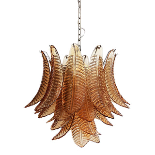 Murano Amber Ferns Glass Chandelier