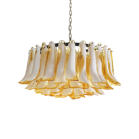 Murano Caramel Glass Petal Chandelier | Korewolamp