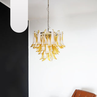 Vintage Caramels Glass Murano Petals Chandelier