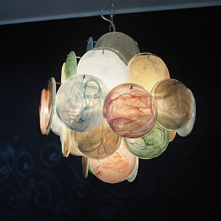 Murano Chandelier 36 Colorful Disks