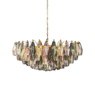 Murano Faceted Multicolor Glass Chandelier