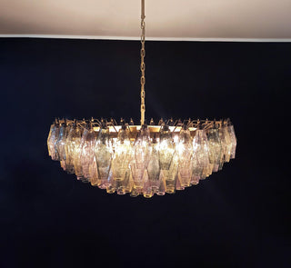 Murano Faceted Multicolor Glass Chandelier