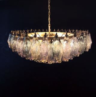 Murano Faceted Multicolor Glass Chandelier