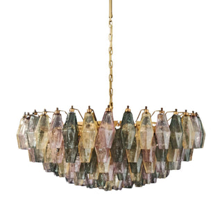 Murano Faceted Multicolor Glass Chandelier