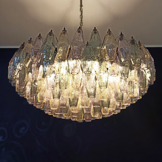 Murano Faceted Multicolor Glass Chandelier