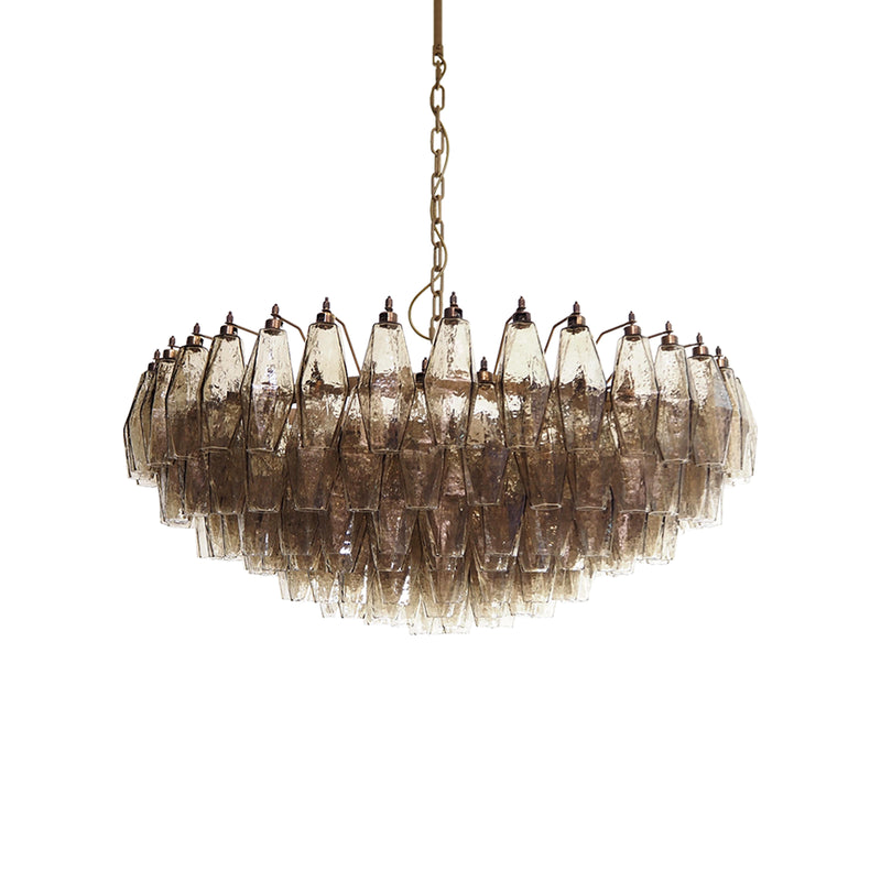 Murano Faceted Smoked Glass Chandelier | Korewolamp