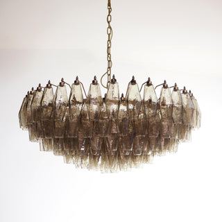 Murano Faceted Smoked Glass Chandelier