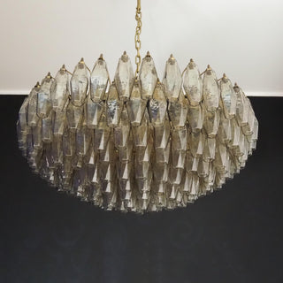 Murano Faceted Smoked Glass Chandelier