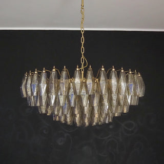 Murano Faceted Smoked Glass Chandelier