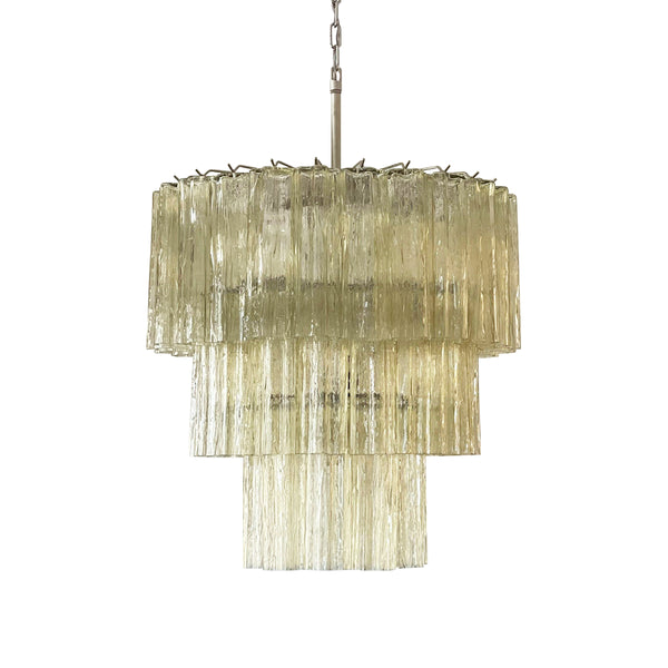 Murano Honey Glass Tube Chandelier