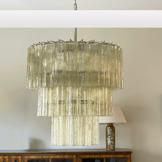 Murano Honey Glass Tube Chandelier