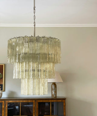 Murano Honey Glass Tube Chandelier