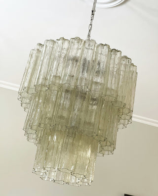 Murano Honey Glass Tube Chandelier