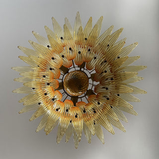 Murano Palmette Amber Chandelier