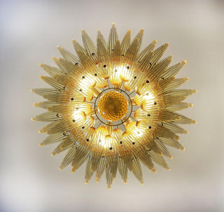 Murano Palmette Amber Chandelier