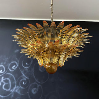 Murano Palmette Amber Chandelier