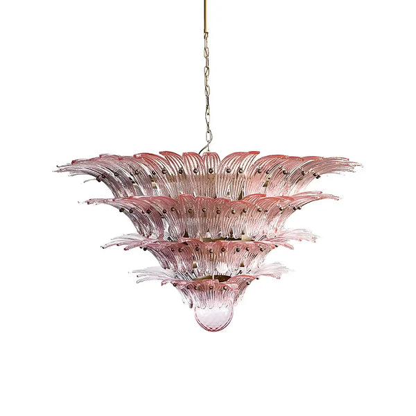 Murano Palmette Pink Chandelier