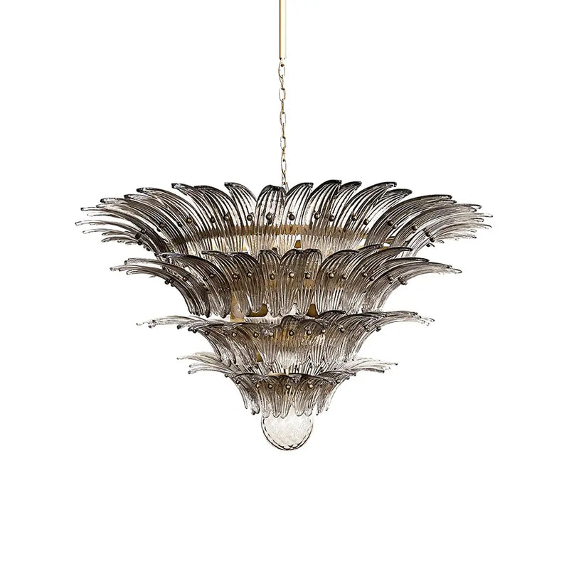 Palmette Murano Smoked Glass Chandelier | Korewolamp