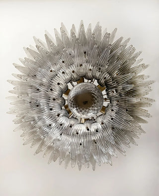 Murano Palmette Glass Smoked Chandelier