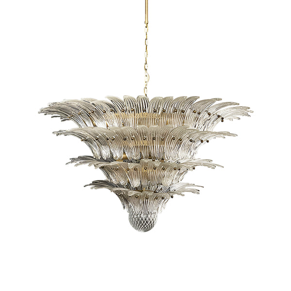 Murano Palmette Transparent Chandelier