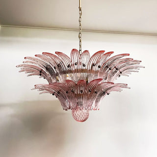 Murano Palmette Pink Chandelier