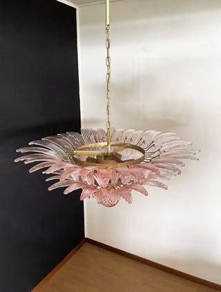 Murano Palmette Pink Chandelier