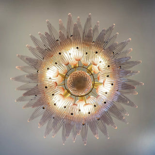 Murano Palmette Pink Chandelier