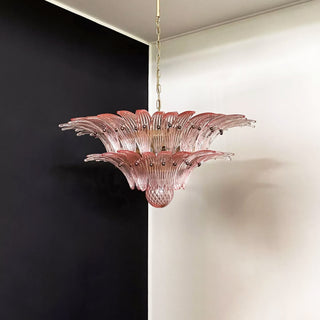 Murano Palmette Pink Chandelier