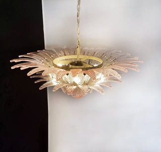 Murano Palmette Pink Chandelier