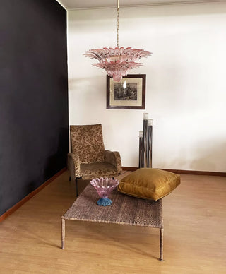 Murano Palmette Pink Chandelier