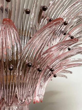 Murano Palmette Pink Chandelier