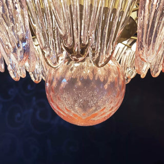 Murano Palmette Pink Chandelier