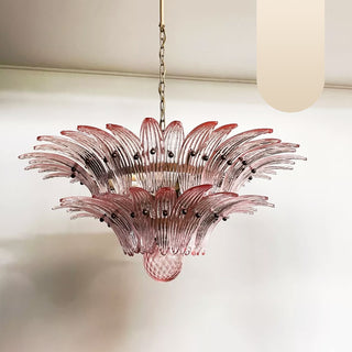 Murano Palmette Pink Chandelier