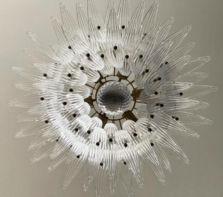 Murano Palmette Transparent Chandelier