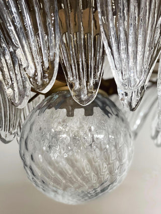 Murano Palmette Transparent Chandelier