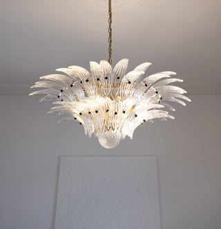 Murano Palmette Transparent Chandelier