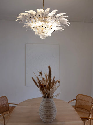 Murano Palmette Transparent Chandelier