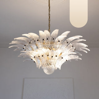 Murano Palmette Transparent Chandelier