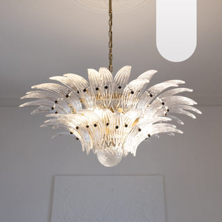 Murano Palmette Transparent Chandelier