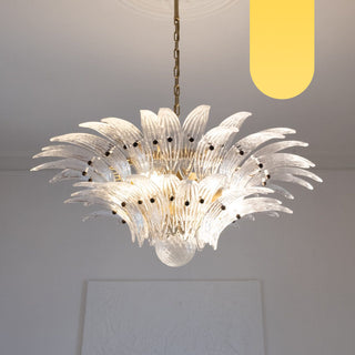 Murano Palmette Transparent Chandelier