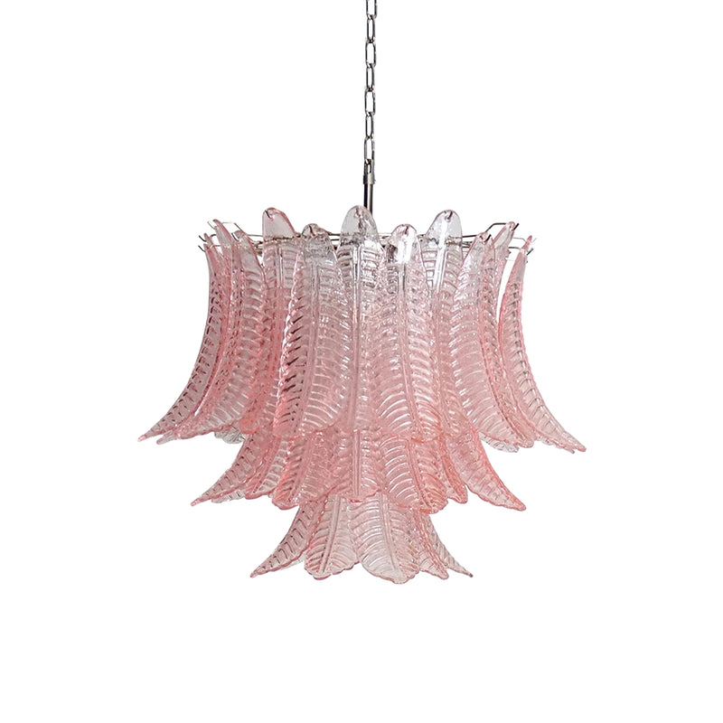 Murano Pink Ferns Glass Chandelier | Korewolamp