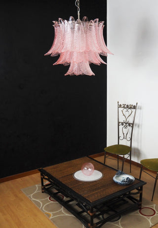 Murano Pink Ferns Glass Chandelier