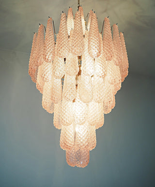 Murano Pink Petals Glass Chandelier