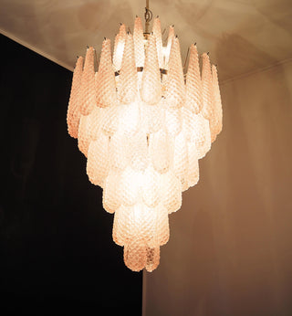 Murano Pink Petals Glass Chandelier